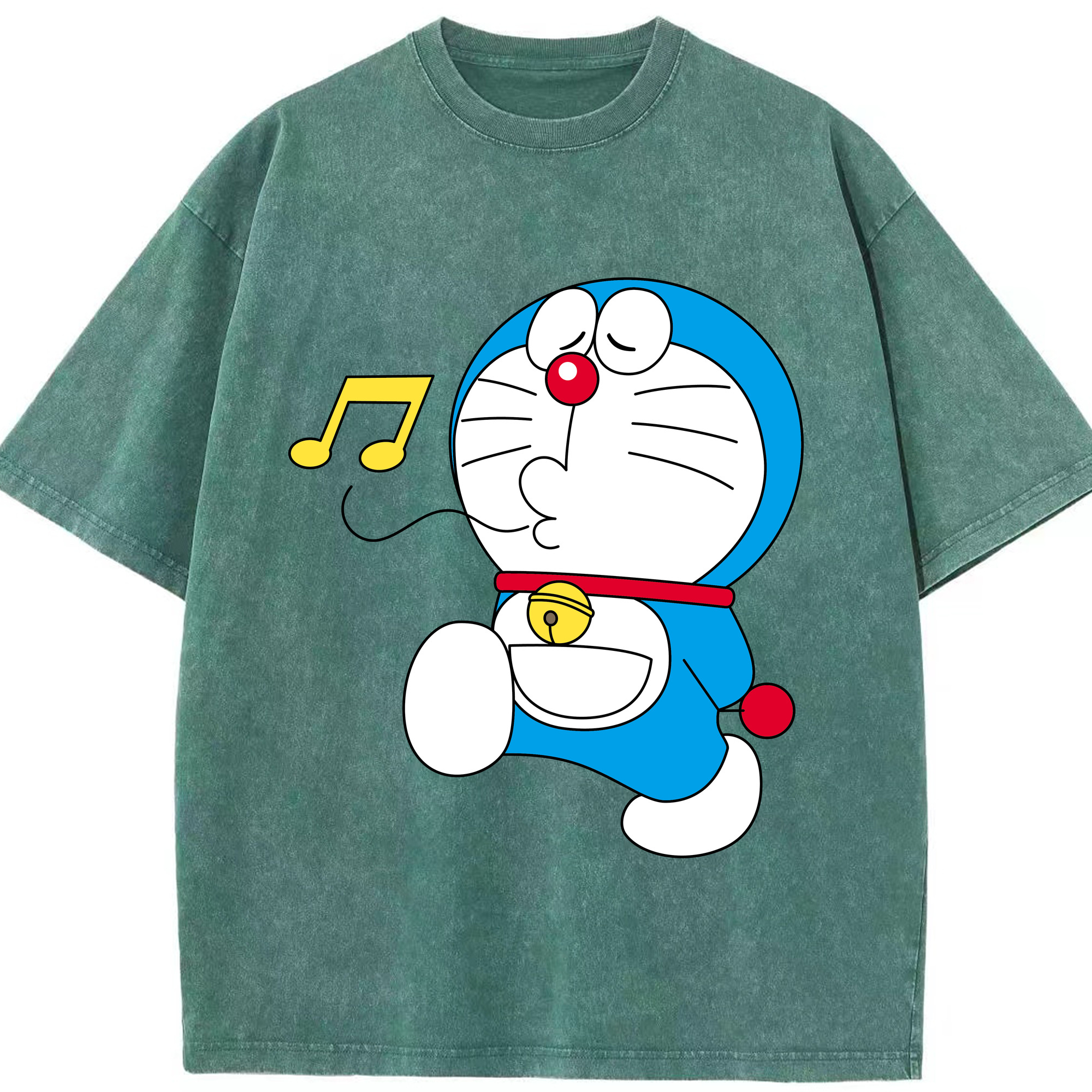 （画像用） ドラえもん Doraemon 綿100% ヴィンテージ風 半袖Tシャツ（フロントプリント）